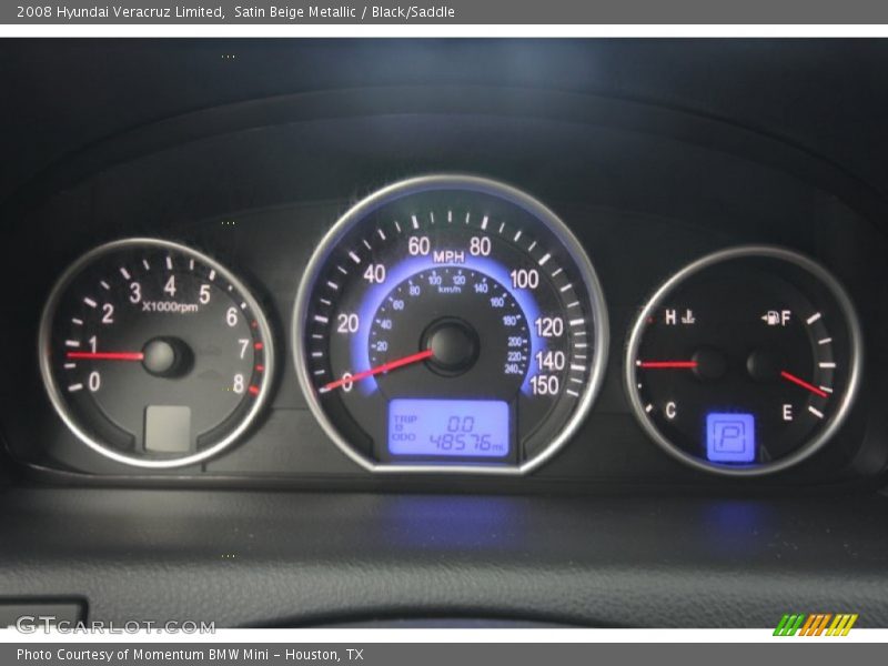 Satin Beige Metallic / Black/Saddle 2008 Hyundai Veracruz Limited