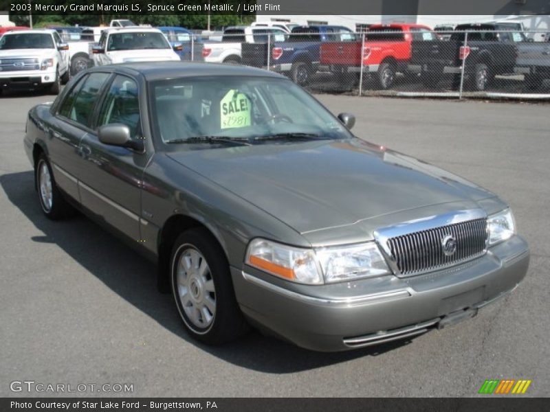 Spruce Green Metallic / Light Flint 2003 Mercury Grand Marquis LS