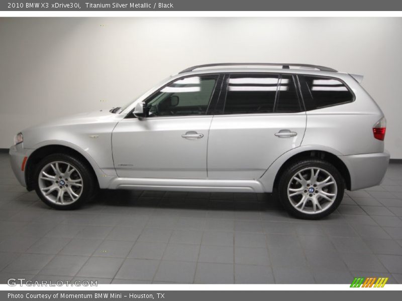 Titanium Silver Metallic / Black 2010 BMW X3 xDrive30i