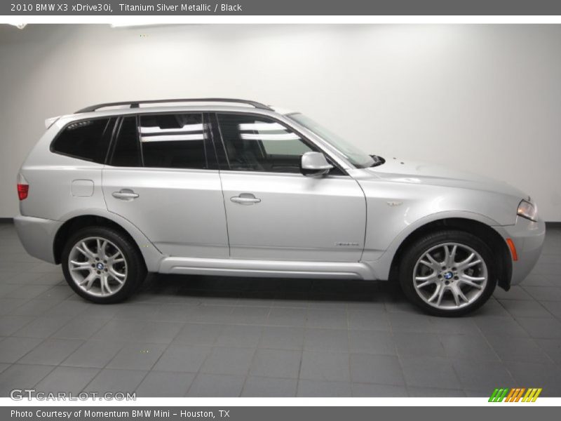 Titanium Silver Metallic / Black 2010 BMW X3 xDrive30i