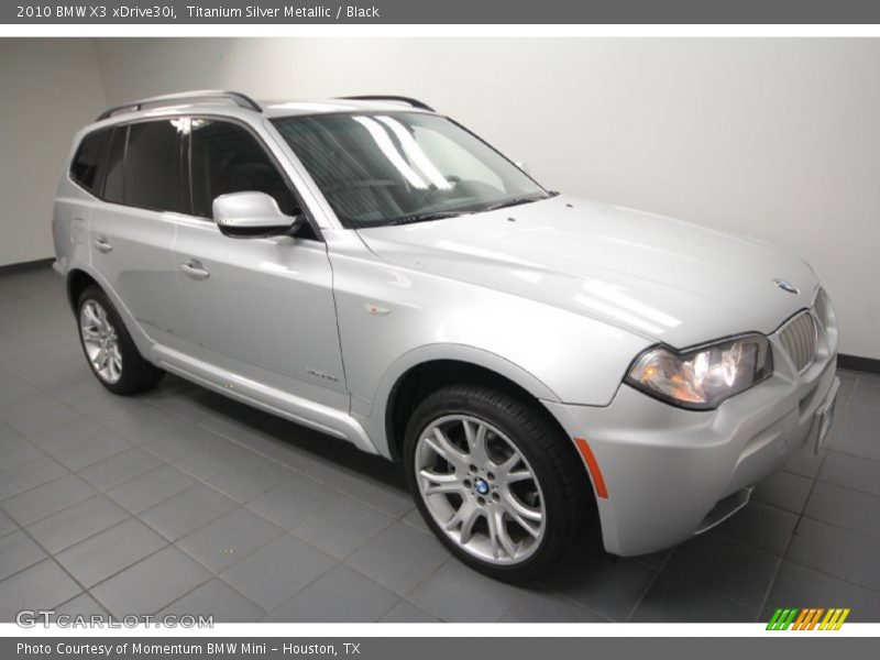 Titanium Silver Metallic / Black 2010 BMW X3 xDrive30i