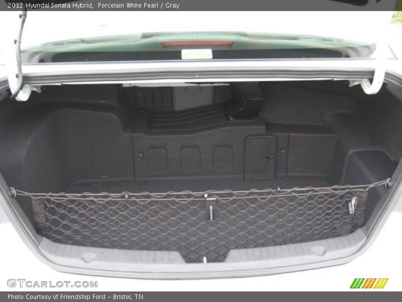 Porcelain White Pearl / Gray 2012 Hyundai Sonata Hybrid