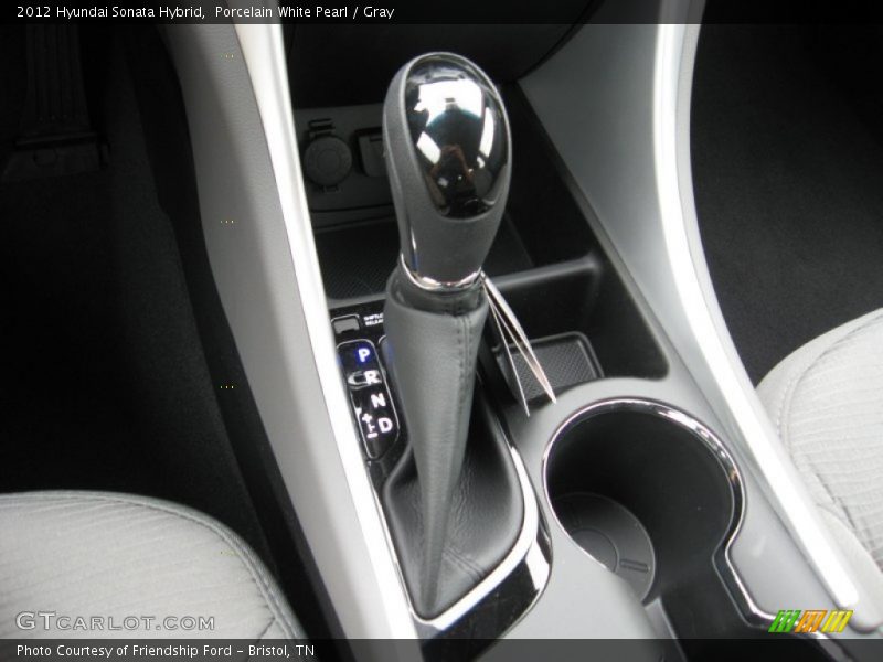 Porcelain White Pearl / Gray 2012 Hyundai Sonata Hybrid