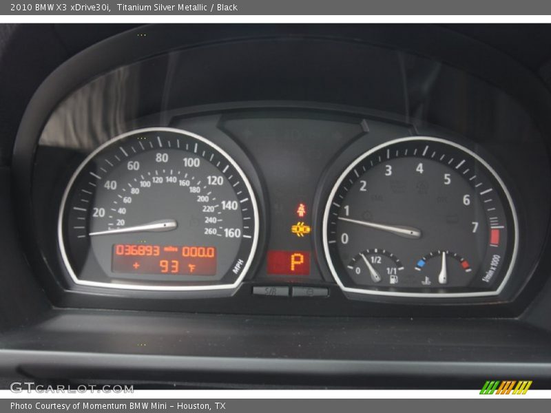 Titanium Silver Metallic / Black 2010 BMW X3 xDrive30i