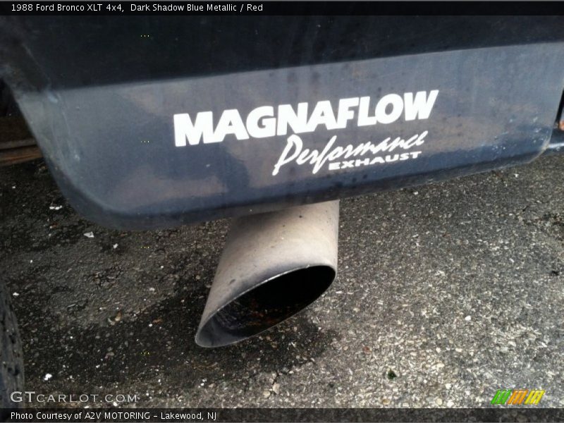 Dark Shadow Blue Metallic / Red 1988 Ford Bronco XLT 4x4