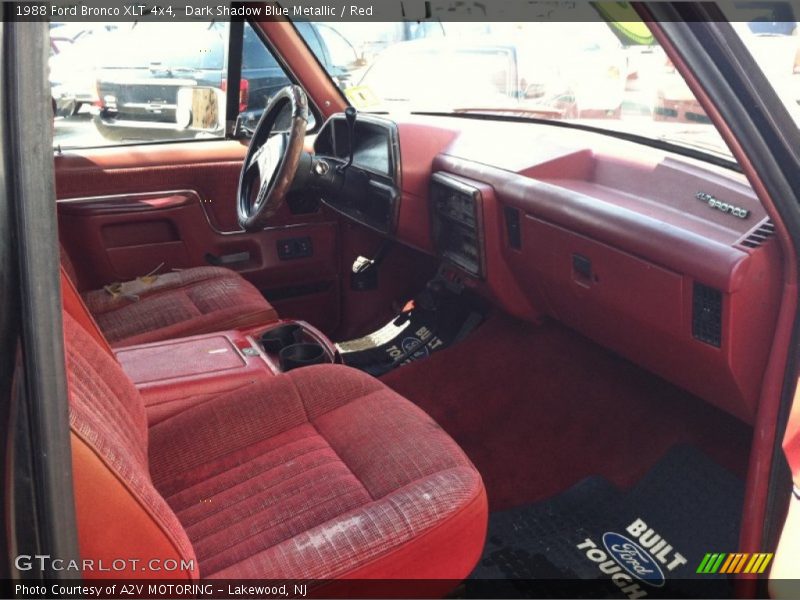 Dark Shadow Blue Metallic / Red 1988 Ford Bronco XLT 4x4