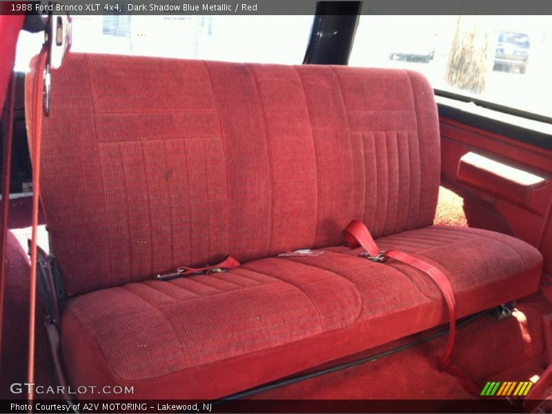 Dark Shadow Blue Metallic / Red 1988 Ford Bronco XLT 4x4