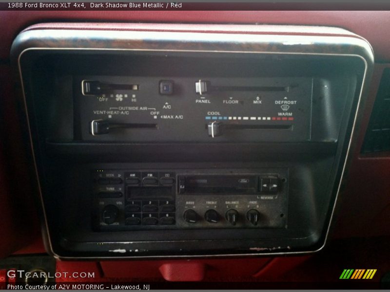 Dark Shadow Blue Metallic / Red 1988 Ford Bronco XLT 4x4