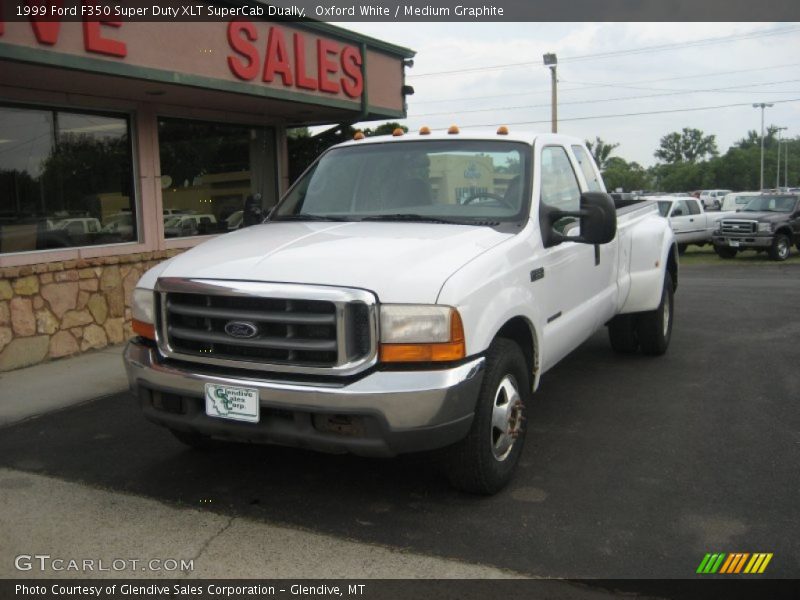 Oxford White / Medium Graphite 1999 Ford F350 Super Duty XLT SuperCab Dually