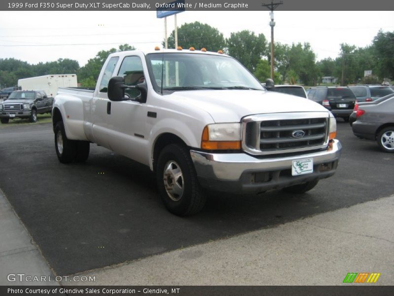 Oxford White / Medium Graphite 1999 Ford F350 Super Duty XLT SuperCab Dually