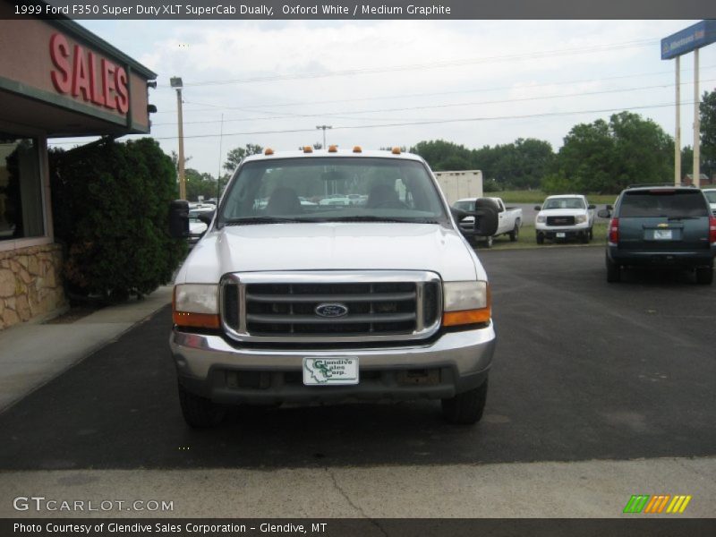 Oxford White / Medium Graphite 1999 Ford F350 Super Duty XLT SuperCab Dually