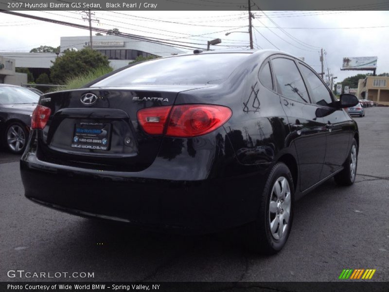 Black Pearl / Gray 2007 Hyundai Elantra GLS Sedan