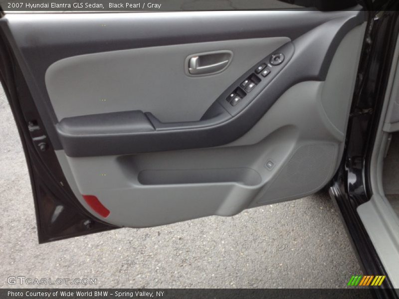 Black Pearl / Gray 2007 Hyundai Elantra GLS Sedan