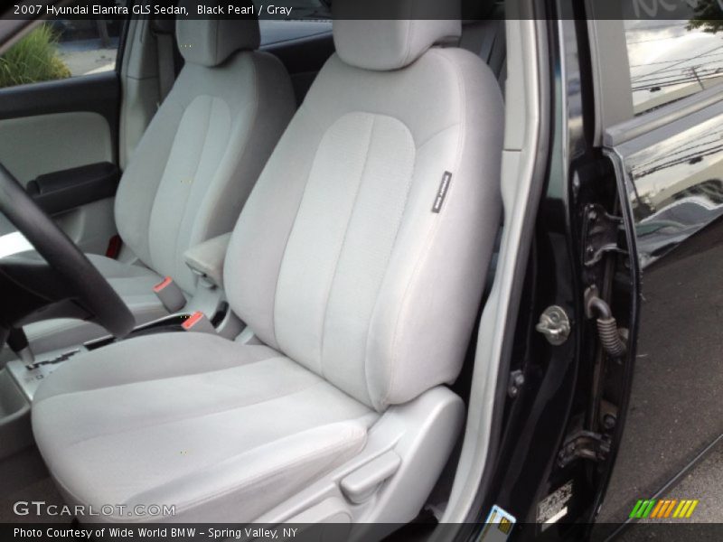 Black Pearl / Gray 2007 Hyundai Elantra GLS Sedan