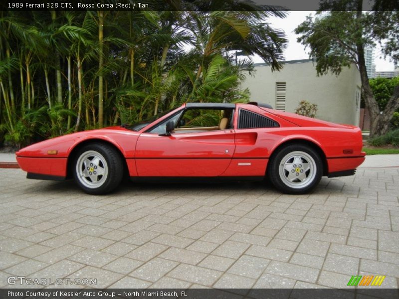Rosso Corsa (Red) / Tan 1989 Ferrari 328 GTS