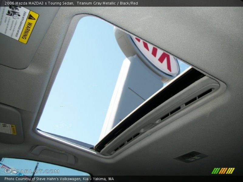 Titanium Gray Metallic / Black/Red 2006 Mazda MAZDA3 s Touring Sedan