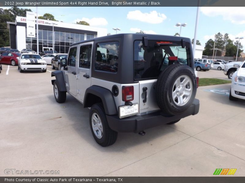 Bright Silver Metallic / Black 2012 Jeep Wrangler Unlimited Sport 4x4 Right Hand Drive