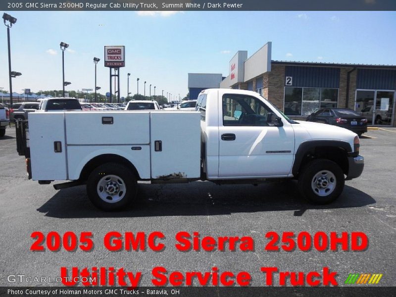 Summit White / Dark Pewter 2005 GMC Sierra 2500HD Regular Cab Utility Truck