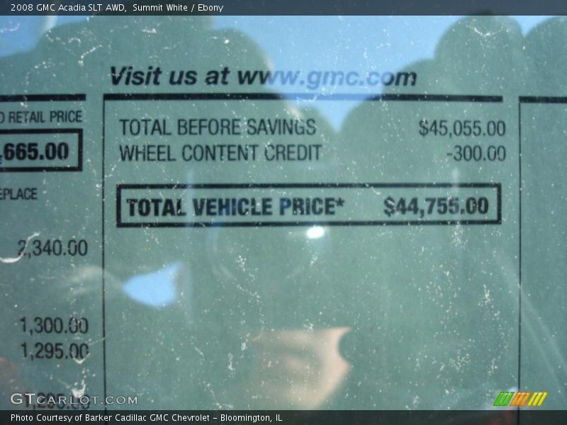 Summit White / Ebony 2008 GMC Acadia SLT AWD