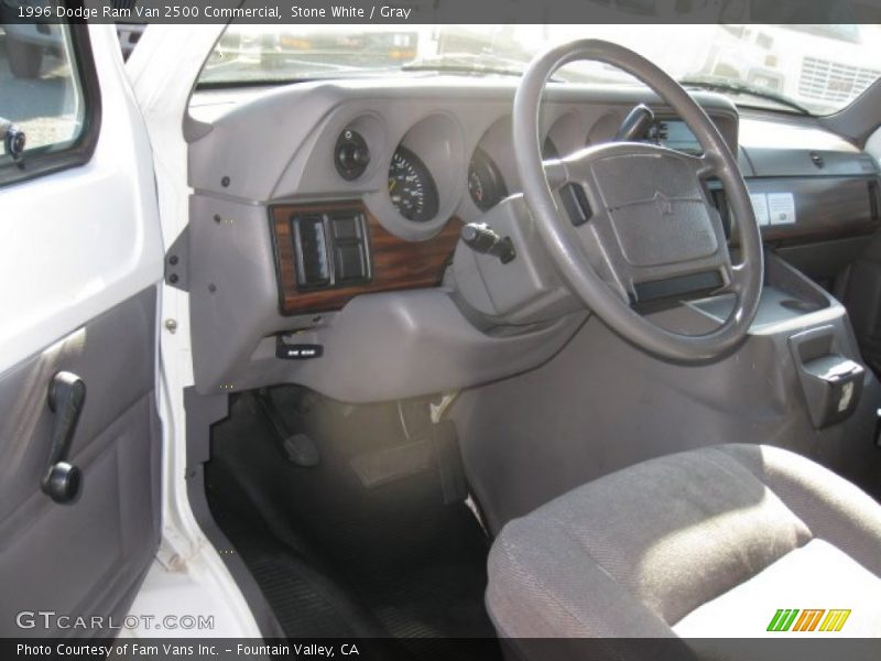 Stone White / Gray 1996 Dodge Ram Van 2500 Commercial