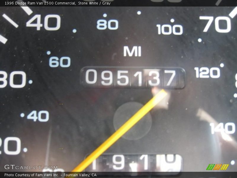 Stone White / Gray 1996 Dodge Ram Van 2500 Commercial