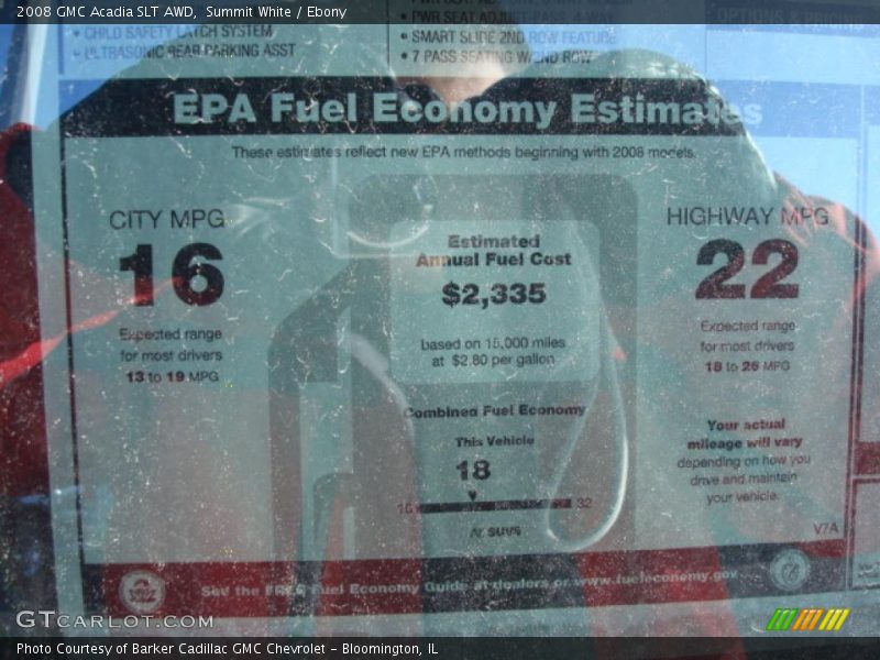 Summit White / Ebony 2008 GMC Acadia SLT AWD