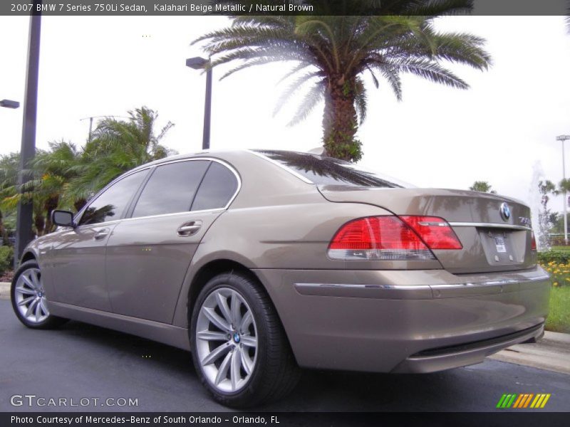 Kalahari Beige Metallic / Natural Brown 2007 BMW 7 Series 750Li Sedan