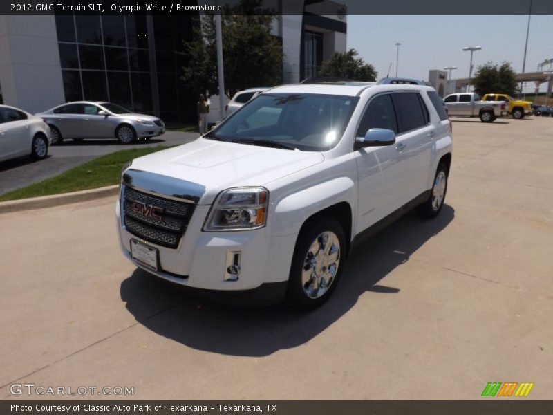 Olympic White / Brownstone 2012 GMC Terrain SLT
