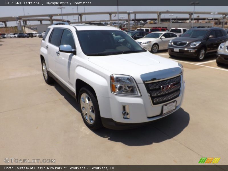 Olympic White / Brownstone 2012 GMC Terrain SLT