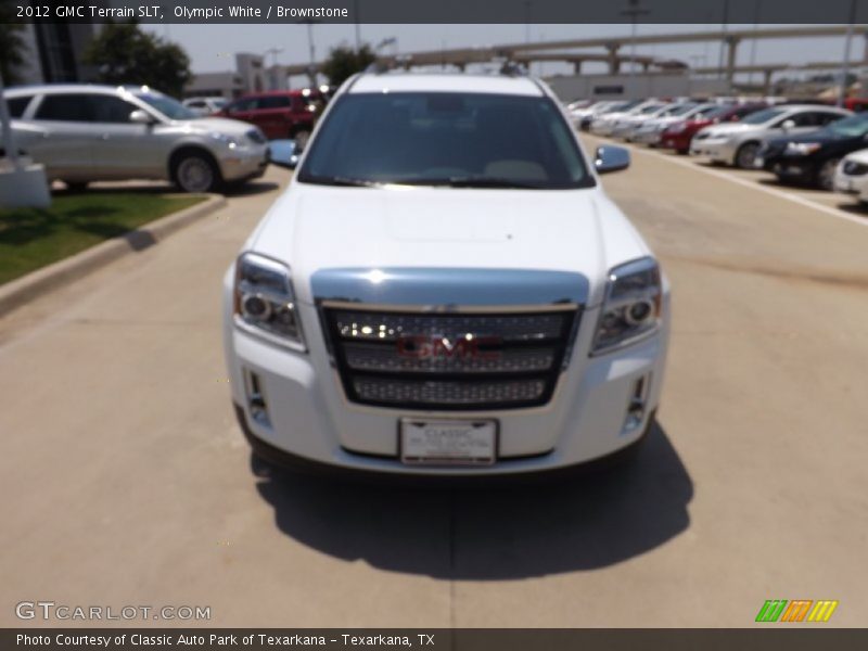 Olympic White / Brownstone 2012 GMC Terrain SLT