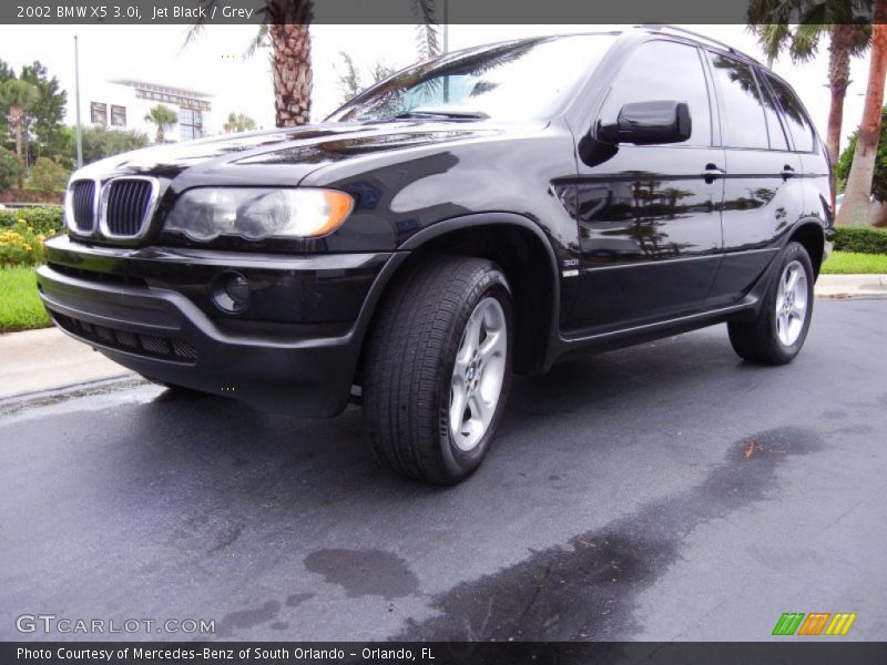 Jet Black / Grey 2002 BMW X5 3.0i