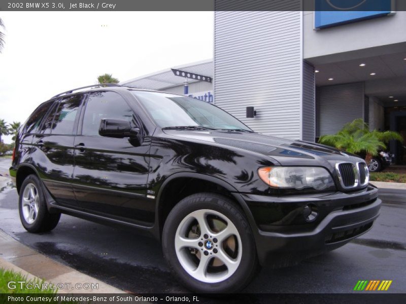 Jet Black / Grey 2002 BMW X5 3.0i