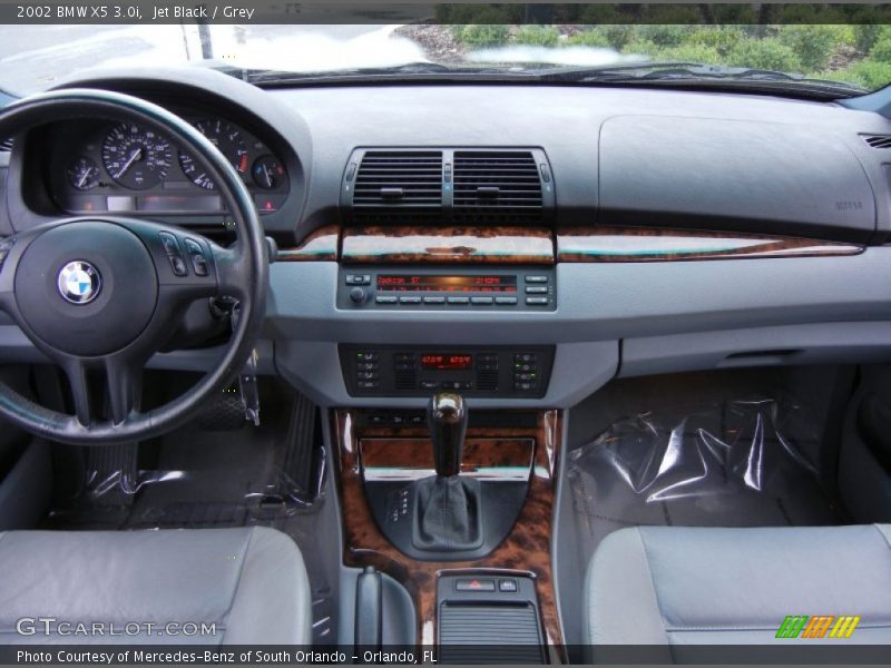 Jet Black / Grey 2002 BMW X5 3.0i