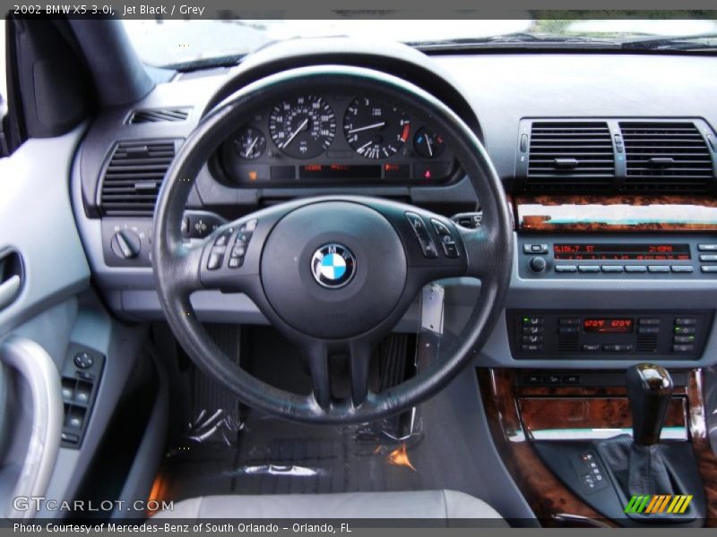 Jet Black / Grey 2002 BMW X5 3.0i