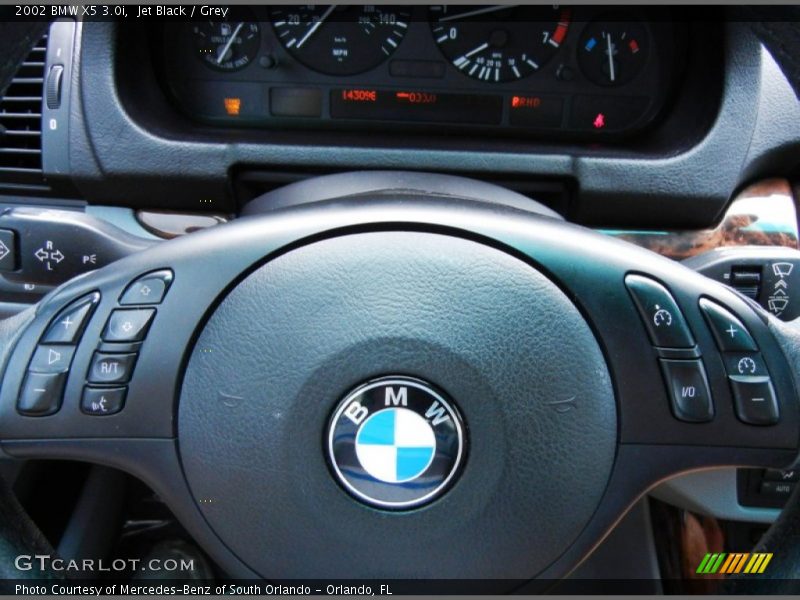 Jet Black / Grey 2002 BMW X5 3.0i