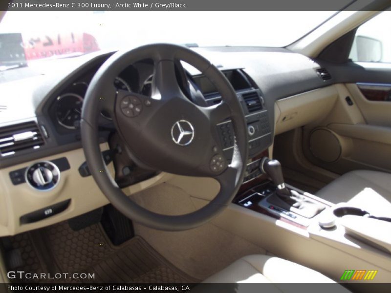 Arctic White / Grey/Black 2011 Mercedes-Benz C 300 Luxury
