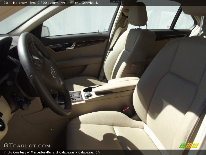 Arctic White / Grey/Black 2011 Mercedes-Benz C 300 Luxury