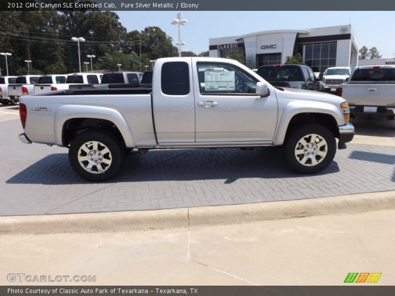 Pure Silver Metallic / Ebony 2012 GMC Canyon SLE Extended Cab