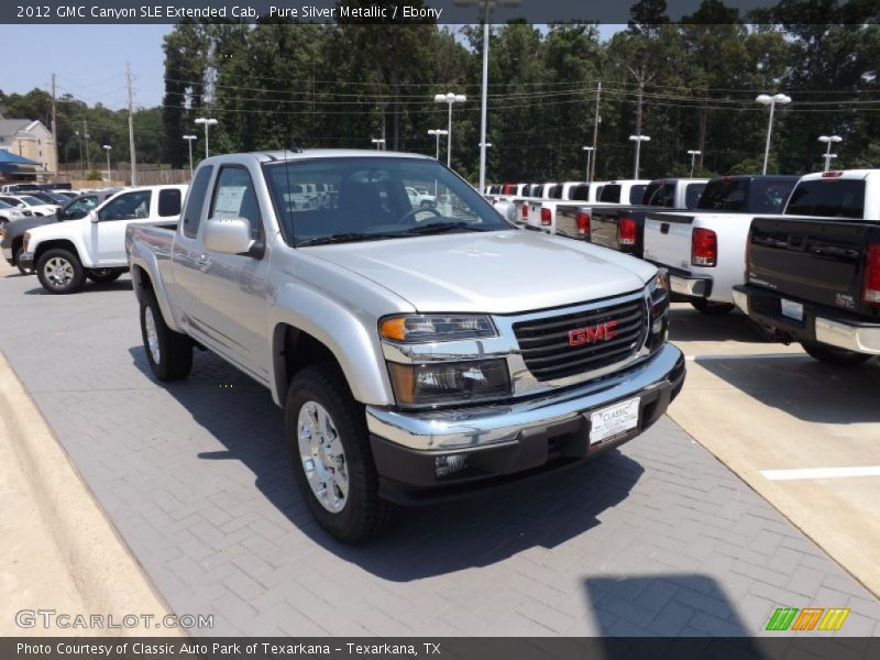 Pure Silver Metallic / Ebony 2012 GMC Canyon SLE Extended Cab