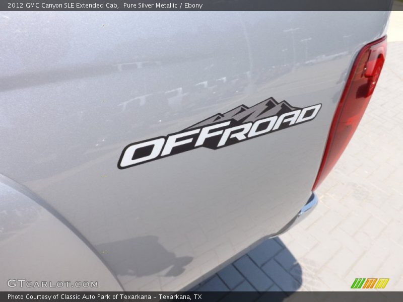 Pure Silver Metallic / Ebony 2012 GMC Canyon SLE Extended Cab