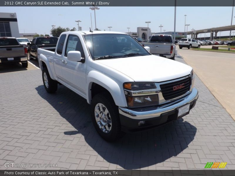 Summit White / Ebony 2012 GMC Canyon SLE Extended Cab