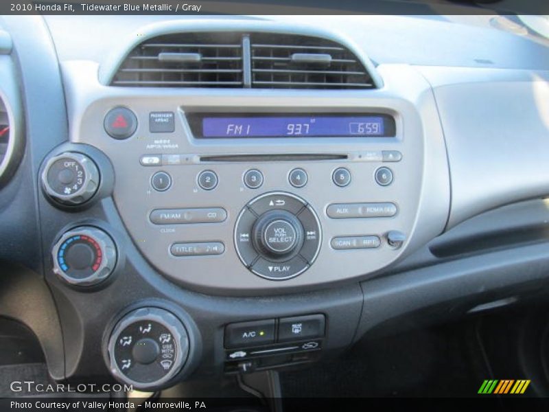Tidewater Blue Metallic / Gray 2010 Honda Fit