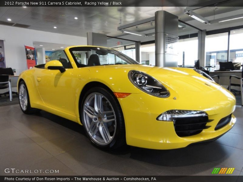 Racing Yellow / Black 2012 Porsche New 911 Carrera S Cabriolet