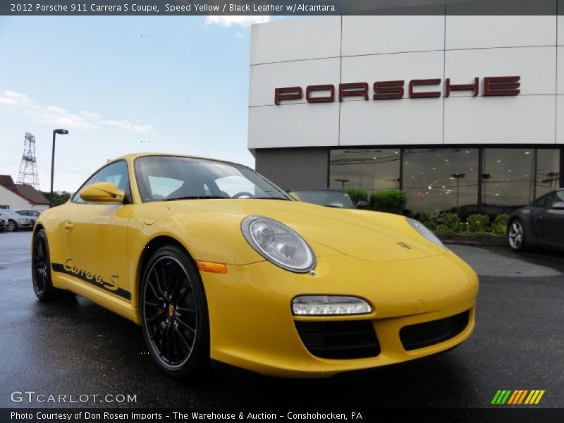 Speed Yellow / Black Leather w/Alcantara 2012 Porsche 911 Carrera S Coupe