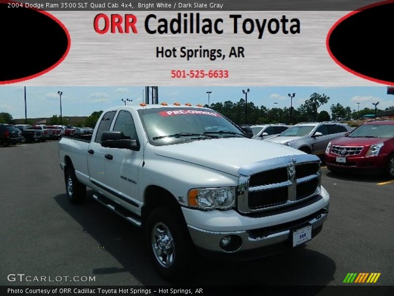 Bright White / Dark Slate Gray 2004 Dodge Ram 3500 SLT Quad Cab 4x4