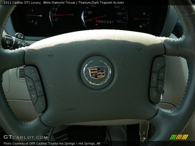 White Diamond Tricoat / Titanium/Dark Titanium Accents 2011 Cadillac DTS Luxury