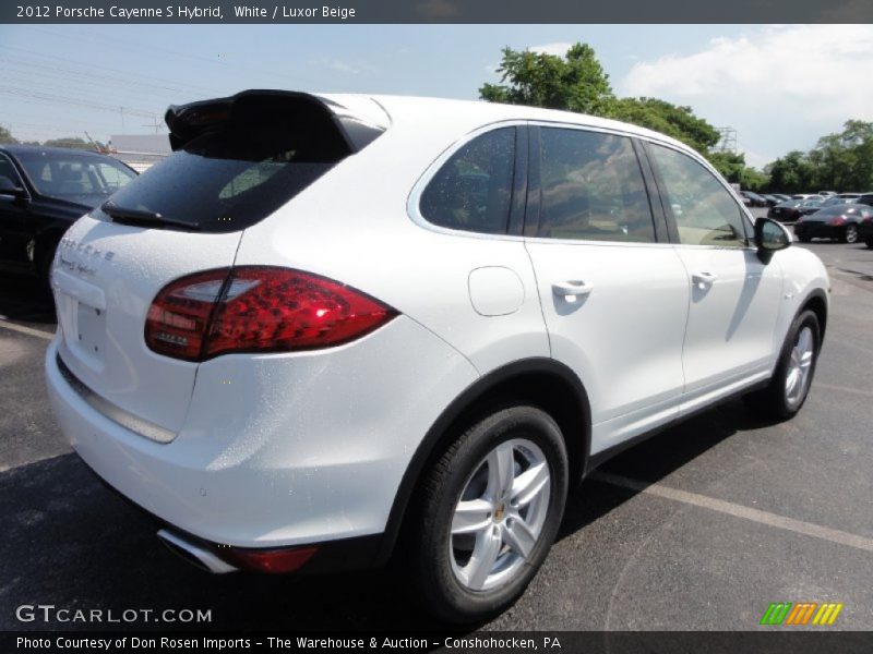 White / Luxor Beige 2012 Porsche Cayenne S Hybrid