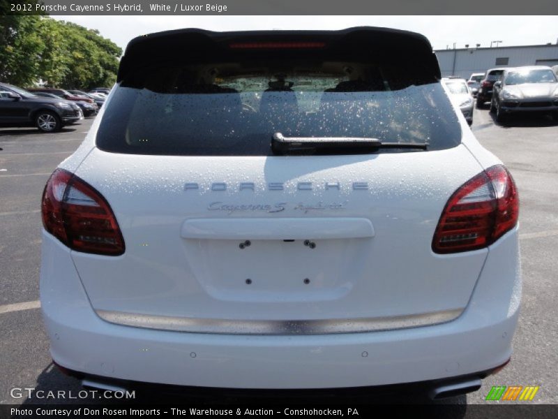 White / Luxor Beige 2012 Porsche Cayenne S Hybrid