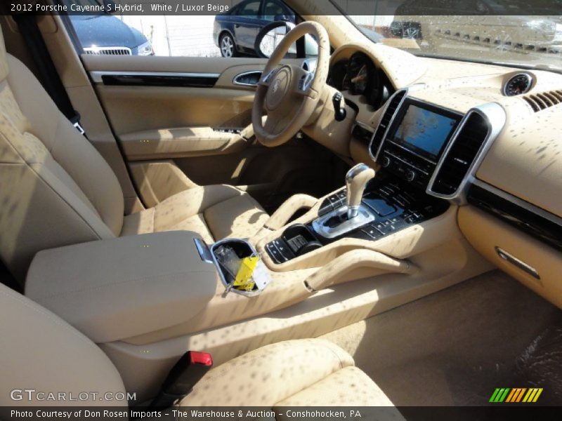 White / Luxor Beige 2012 Porsche Cayenne S Hybrid