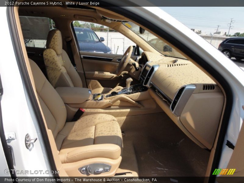 White / Luxor Beige 2012 Porsche Cayenne S Hybrid